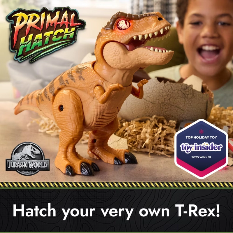 Jurassic World Primal Hatch Interactive T-Rex Toy Dinosaur & Egg