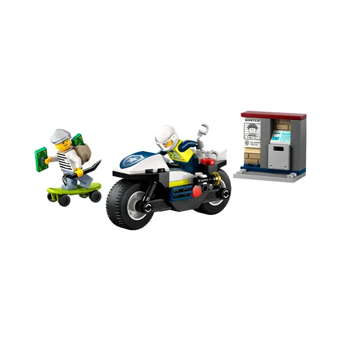LEGO City Police Motorcycle Chase 65 Pieces