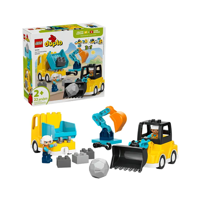 LEGO DUPLO 3 in 1 Construction Vehicles 22 Pieces