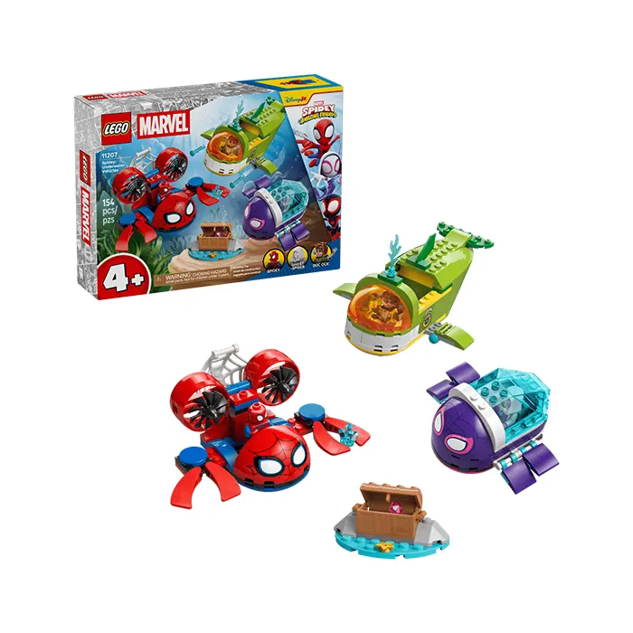 LEGO Marvel Spider-Man Spidey Underwater Vehicles 154 Pieces