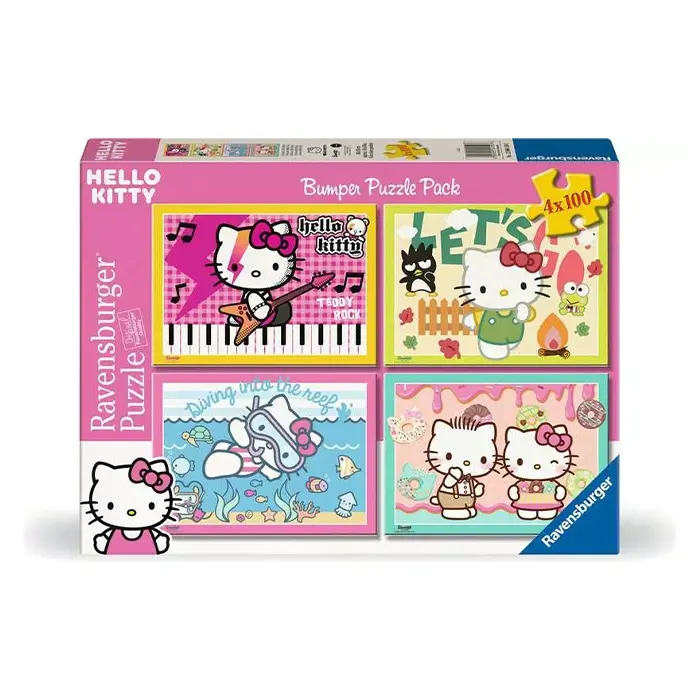 Ravensburger Let’s go, Hello Kitty! 4×100 Piece Jigsaw Puzzle