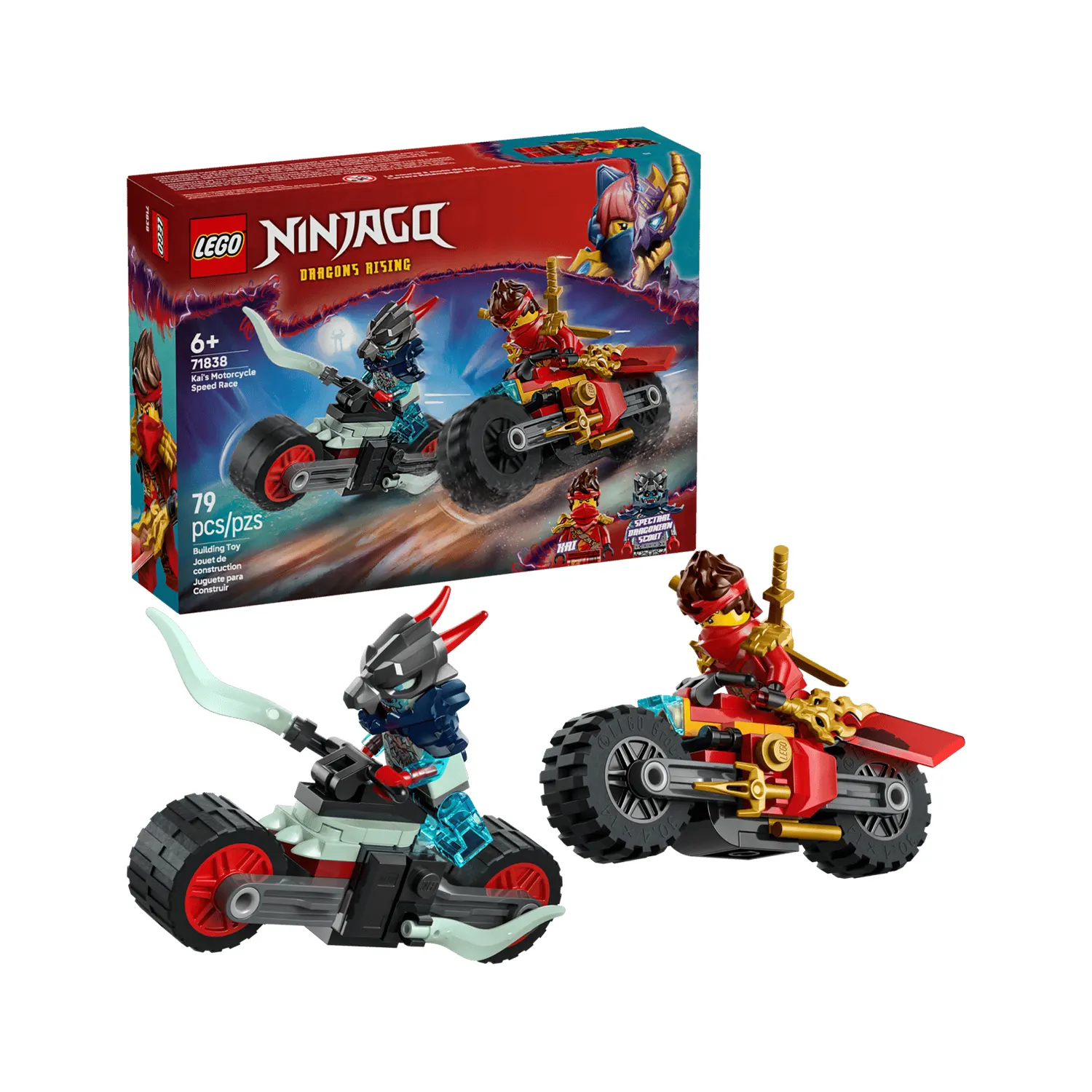 LEGO NINJAGO Kai’s Motorcycle Speed Race 79 Pieces