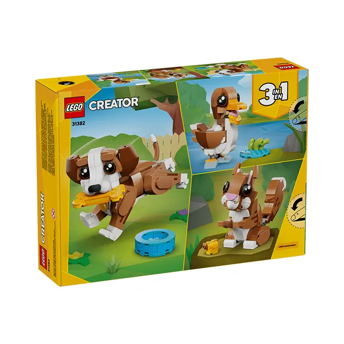 LEGO Creator 3-in-1 Cute Animals: Playful Puppy Dog 336 Pieces