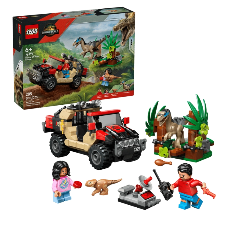 LEGO Jurassic World™ Raptor Off-Road Escape 285 Pieces