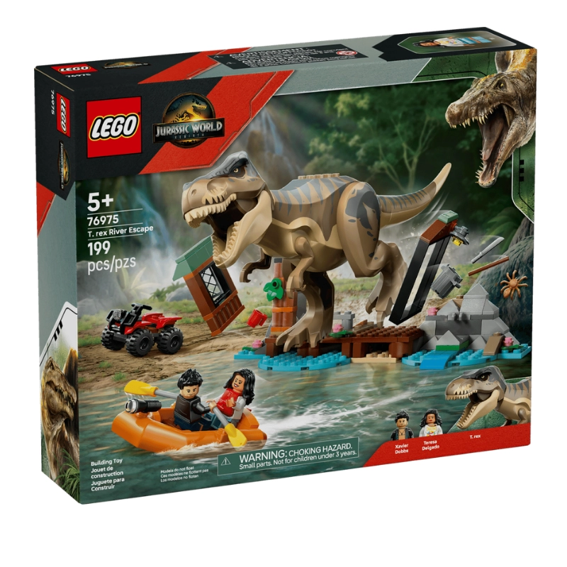 LEGO  Jurassic World T. rex River Escape 199 Pieces