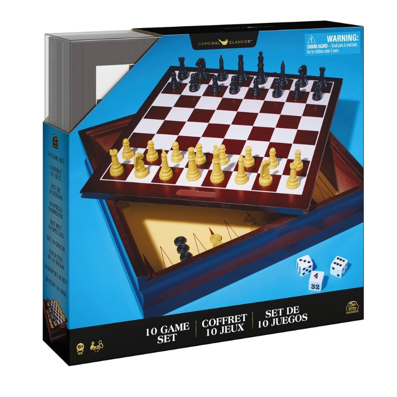 10 Game Set – Mancala, Chinese Checkers, Roll Em and More!