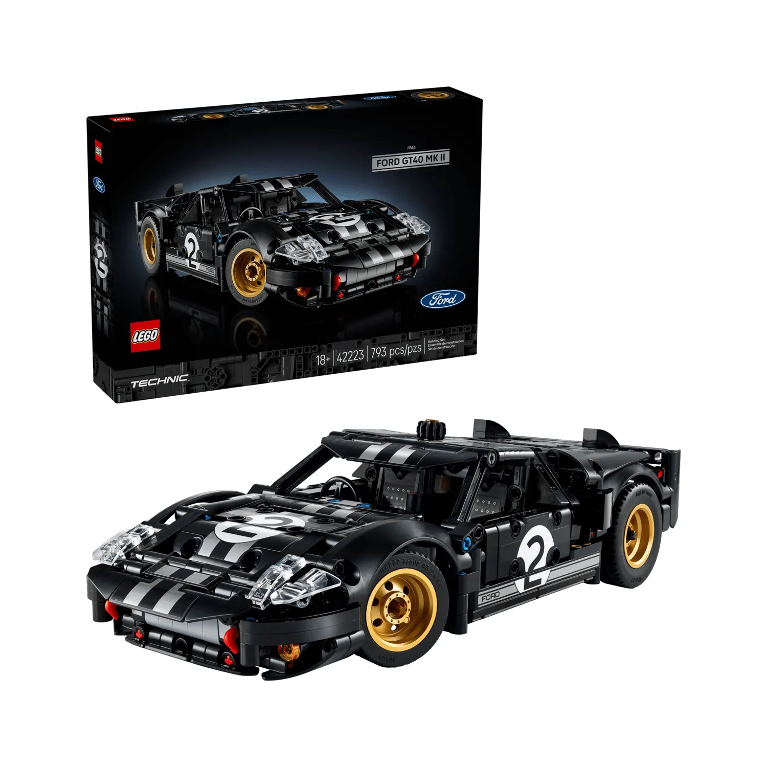 LEGO Technic 1966 Ford GT40 MKII Race Car 793 Pieces