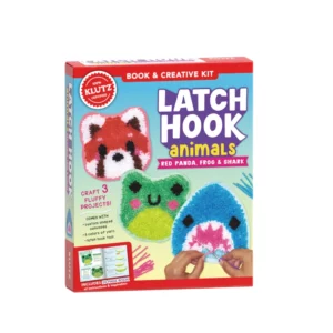 Latch Hook Animals: Red Panda, Frog & Shark