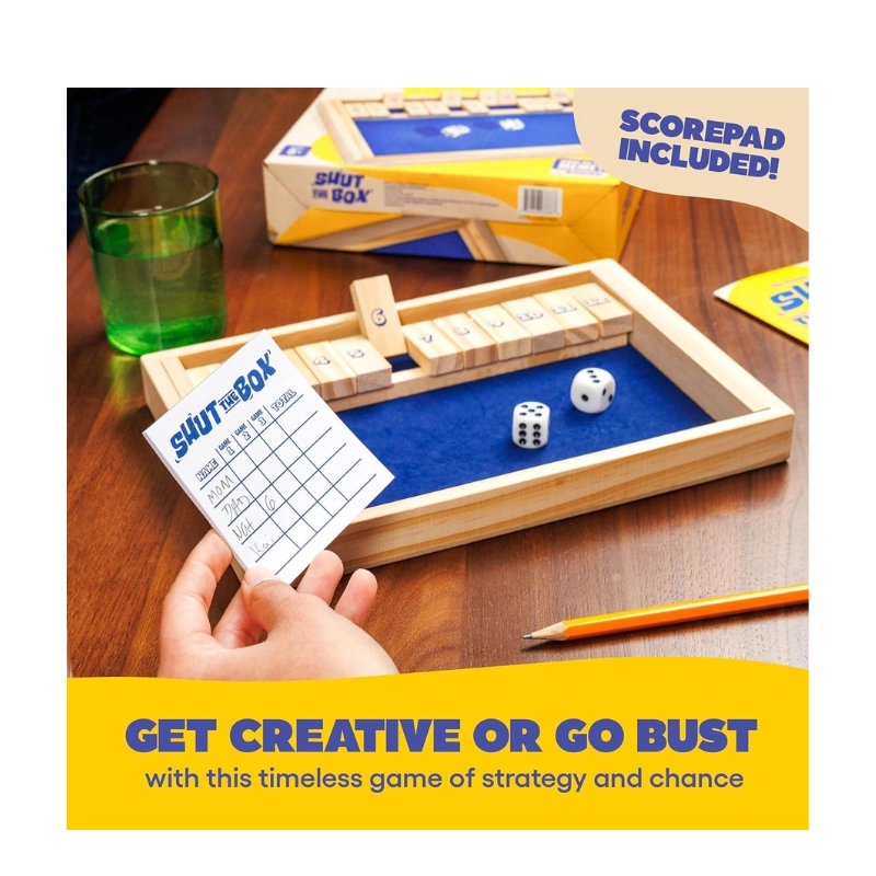 Shut The Box by Relatable, The Classic Choice for Tabletop Games, Math Games, Board Games