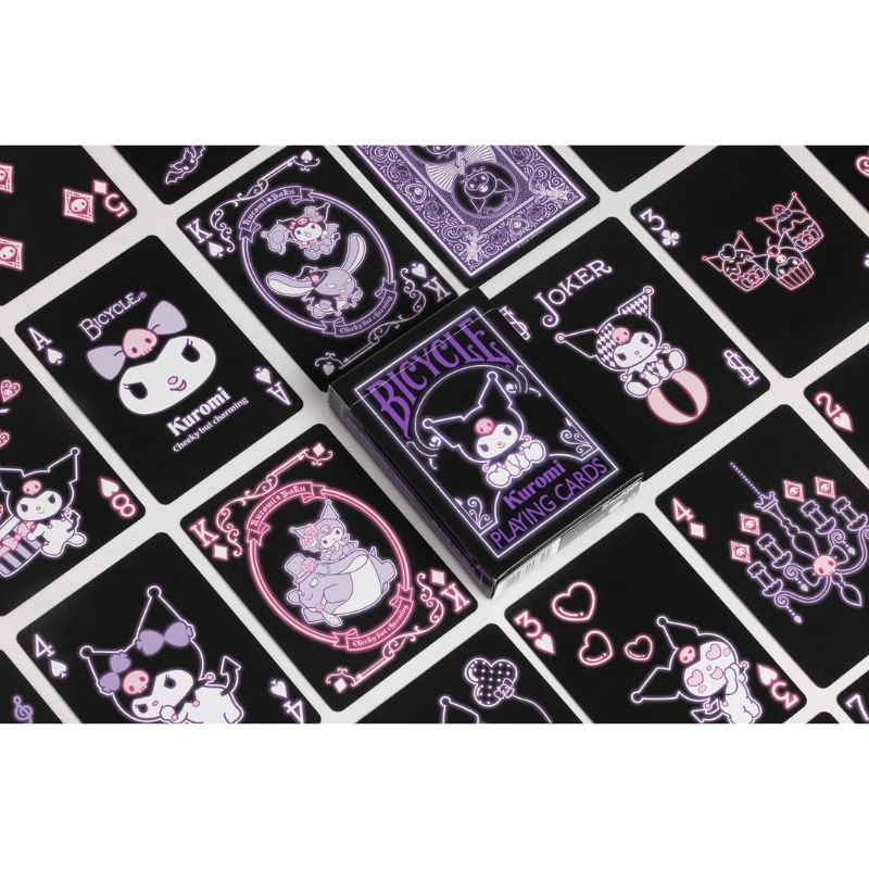 Bicycle Kuromi Sanrio Playing Cards, Black, Pink and Purple, 1 Deck