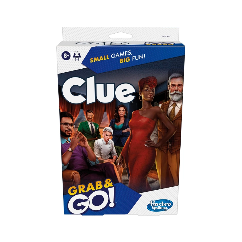 Clue Grab and Go Game for Ages 8 and Up, Portable Game for 3-6 Players, Travel Game for Kids