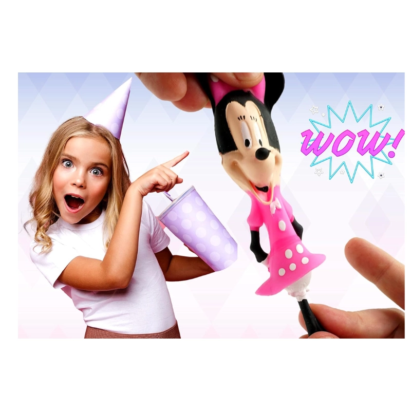 JA-RU Disney Stretchy Toys Mickey & Minnie Figures Squish & Pull Toys (1 Minnie Figure)