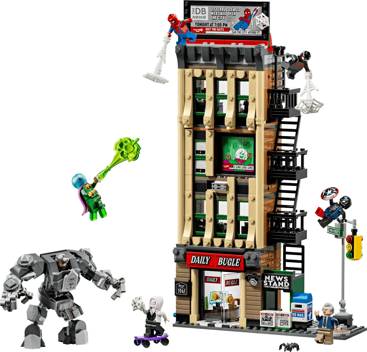LEGO Marvel Spider-Man vs. Mysterio: The Daily Bugle 781 Pieces