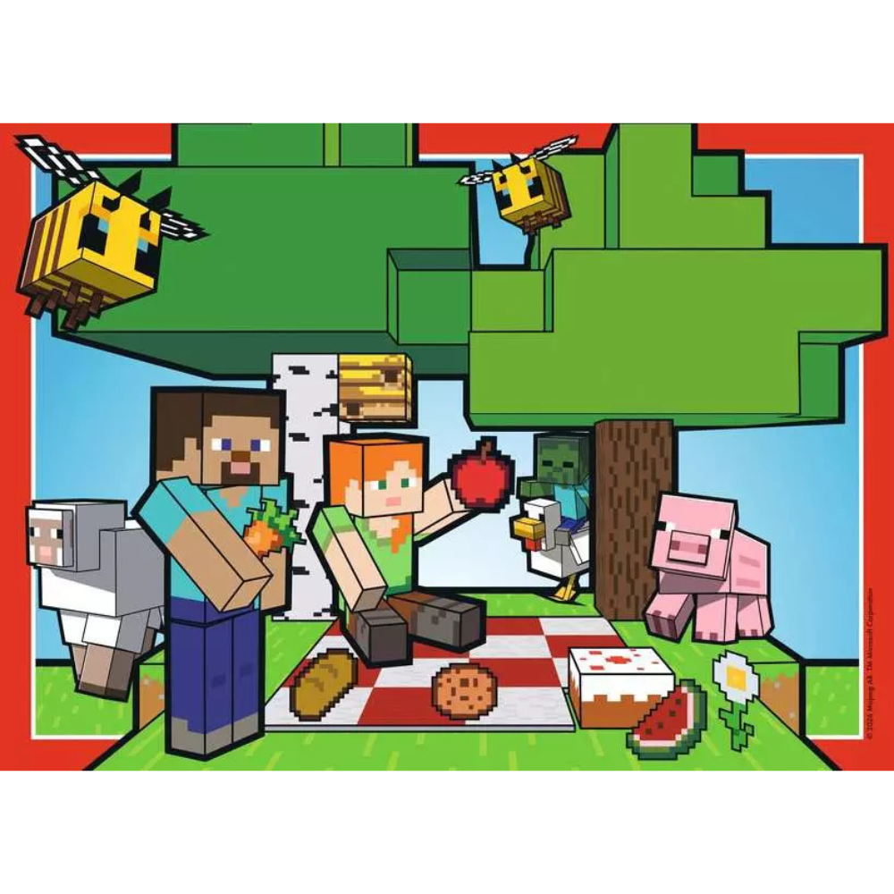 Ravensburger MINECRAFT Realms & Adventures Jigsaw Puzzle 4X100 Pieces