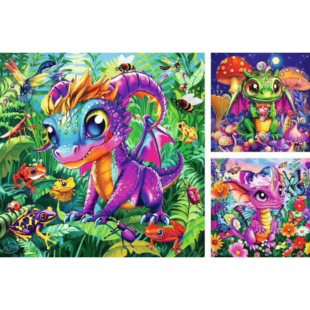 Ravensburger Baby Garden Dragons Jigsaw Puzzle 3×49 Pieces