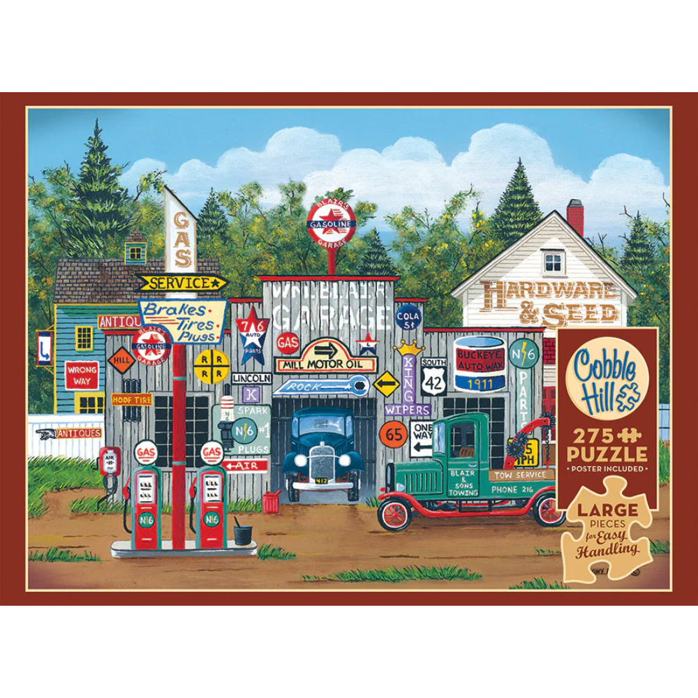 Cobble Hill The Ol’ Roadside Garage Easy Handling Jigsaw Puzzle 275Piece