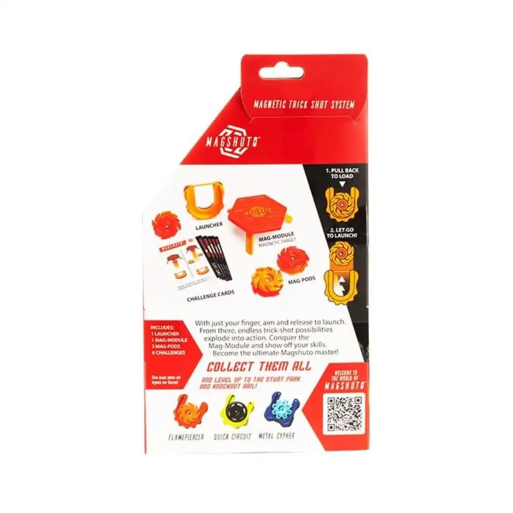 Fat Brain Toys Magshuto Mag-Kit Series 1 Flamepiercer Red