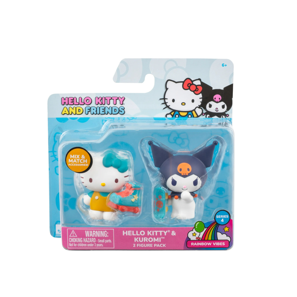 Hello Kitty and Friends – 2 inch 2 Figure Pack – Rainbow Vibes Assorted