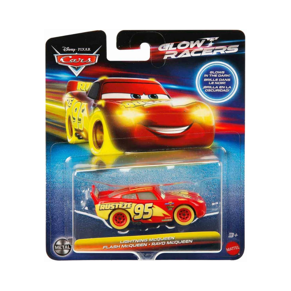 Hot Wheel Sdisney Cars Glow Racers 1:55 Scale (Random Pick)