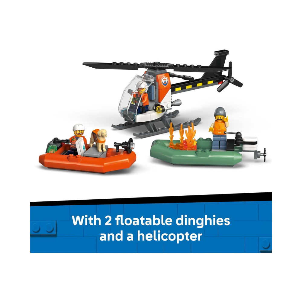 LEGO City Coast Guard Rescue Boat & Helicopter 742 Piece