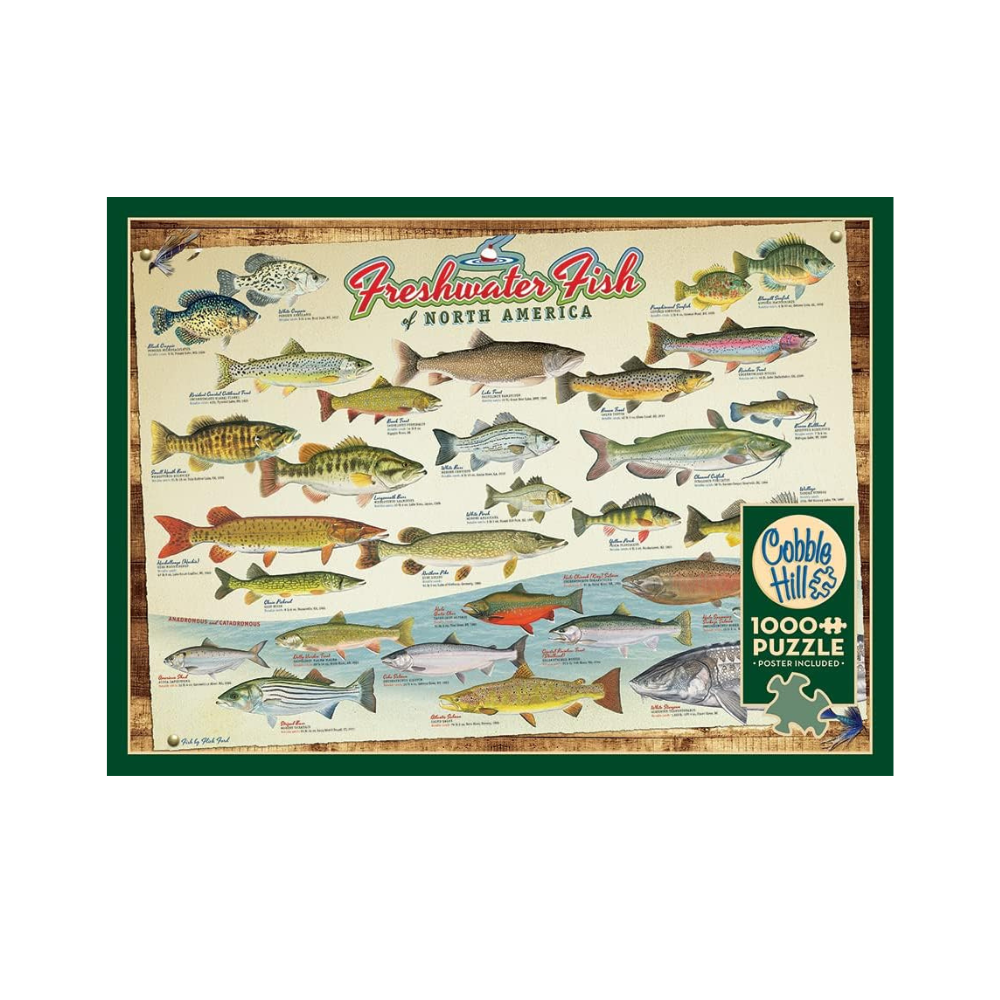 Cobble Hill Freshwater Fish of North America – 1000 Piece Puzzle