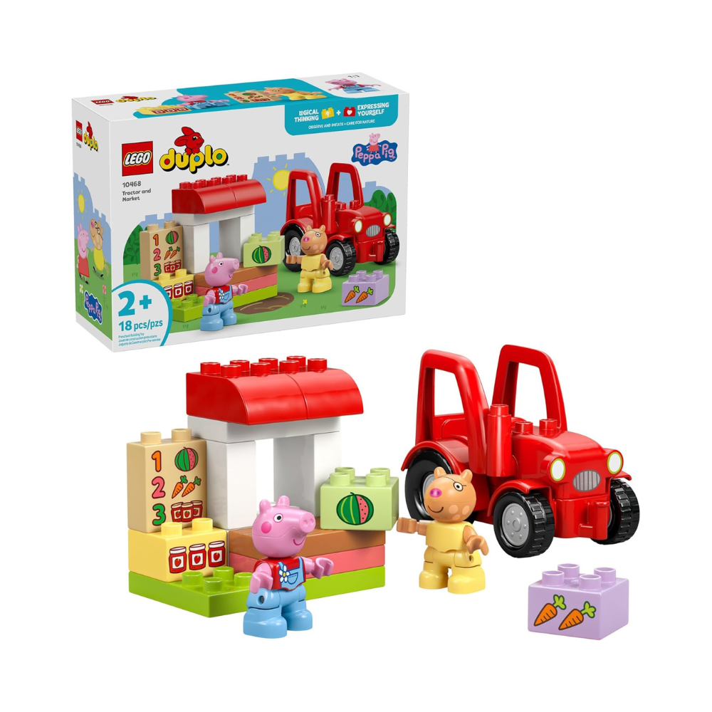 LEGO DUPLO Peppa Pig Tractor and Market 18 Piece