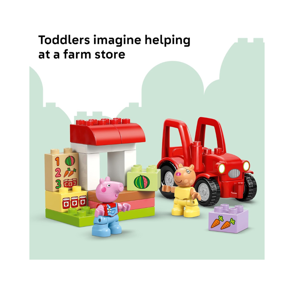 LEGO DUPLO Peppa Pig Tractor and Market 18 Piece