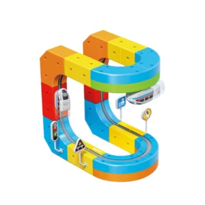 Anti Gravity Rail Car Track Set – 81 Pieces Stunt Racing Construction Kit