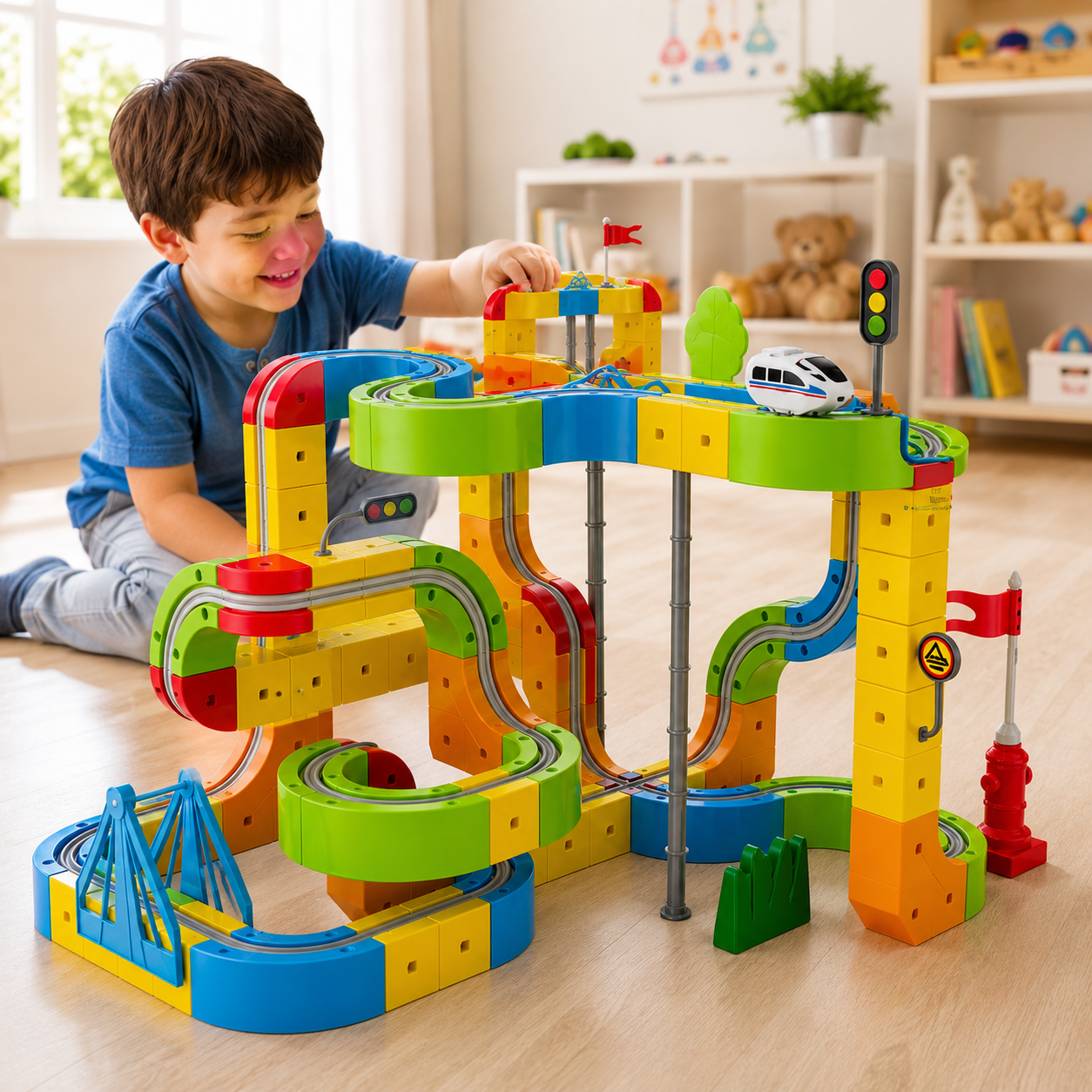Anti Gravity Rail Car 122-Piece Track Building Set