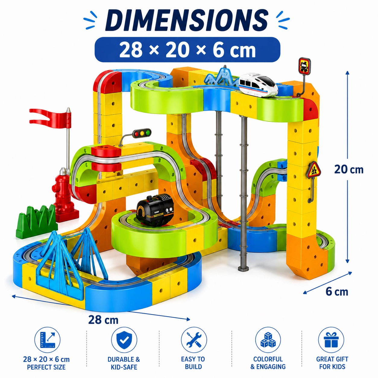 Anti Gravity Rail Car 168-Piece Electric Track Building Set