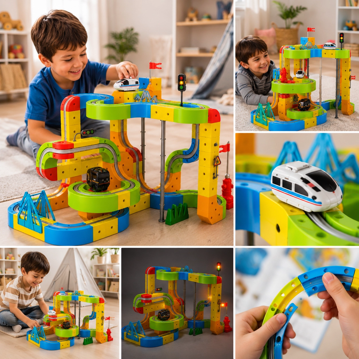 Anti Gravity Rail Car 168-Piece Electric Track Building Set