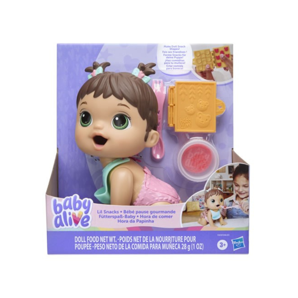 Baby Alive Lil Snacks Doll – Brown Hair