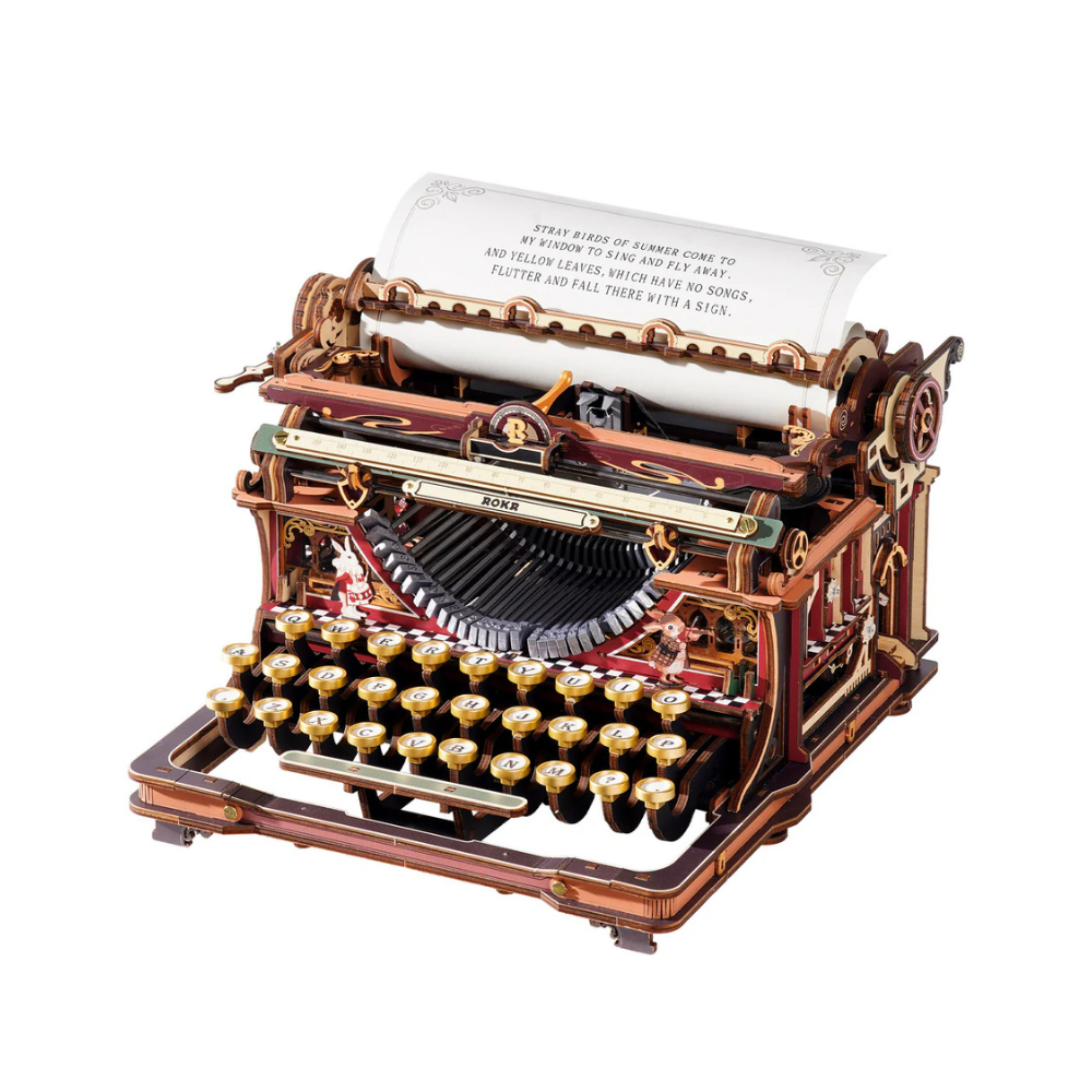 Robotime Mechanical Typewriter Wooden 3D Puzzle