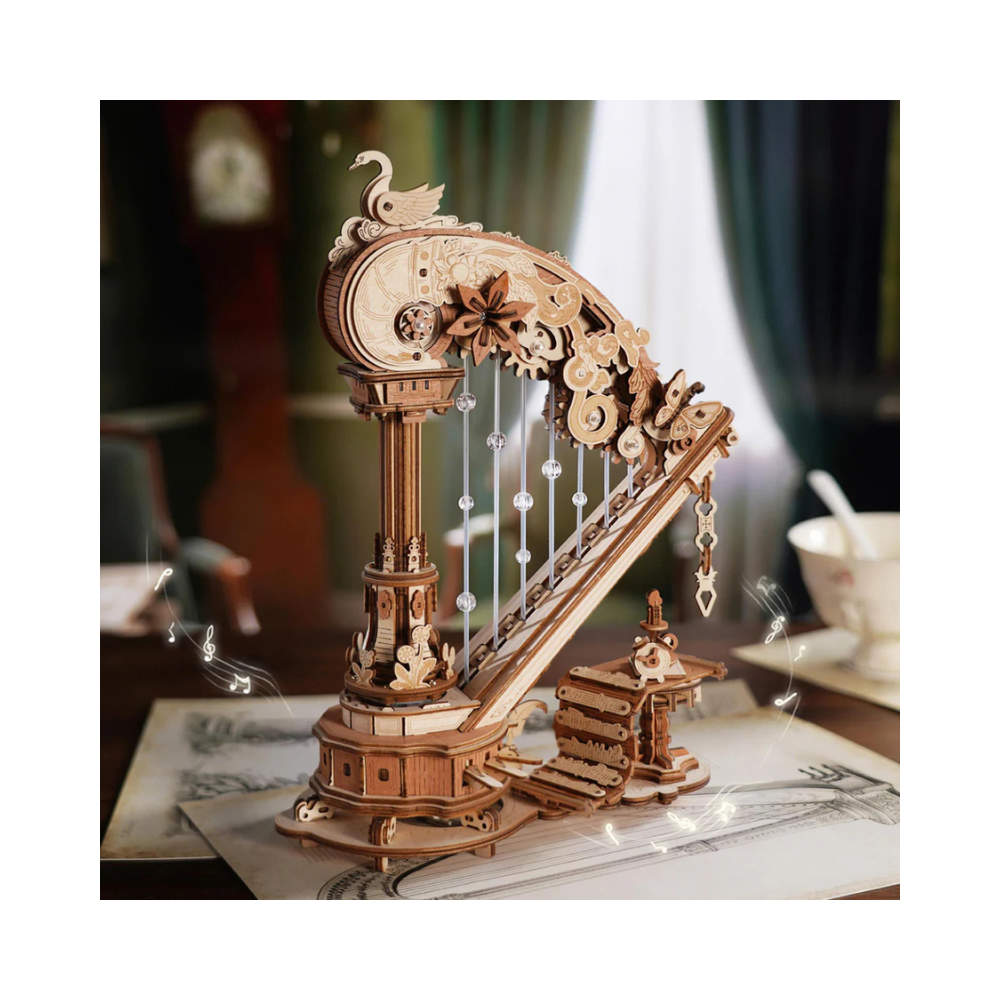Robotime Magic Harp Music Box Wooden 3D Puzzle