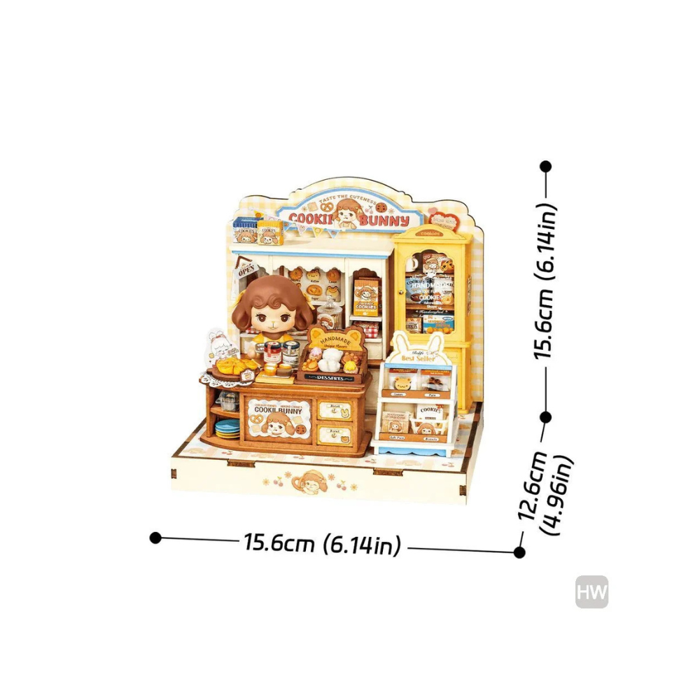 Robotime Rolife 3D Wooden Puzzle – Cookii Bunny’s Cookie Shop