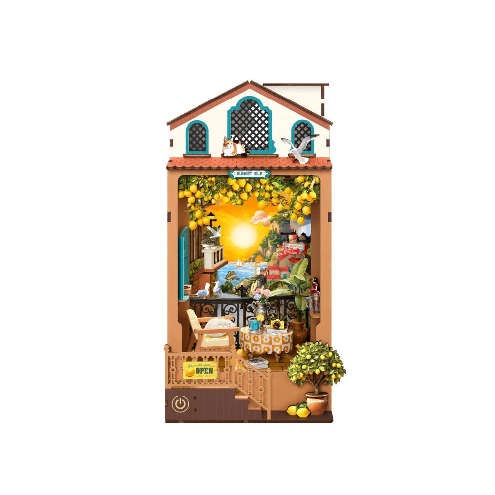 Robotime Rolife DIY Book Nook Kit – Sunset Isle