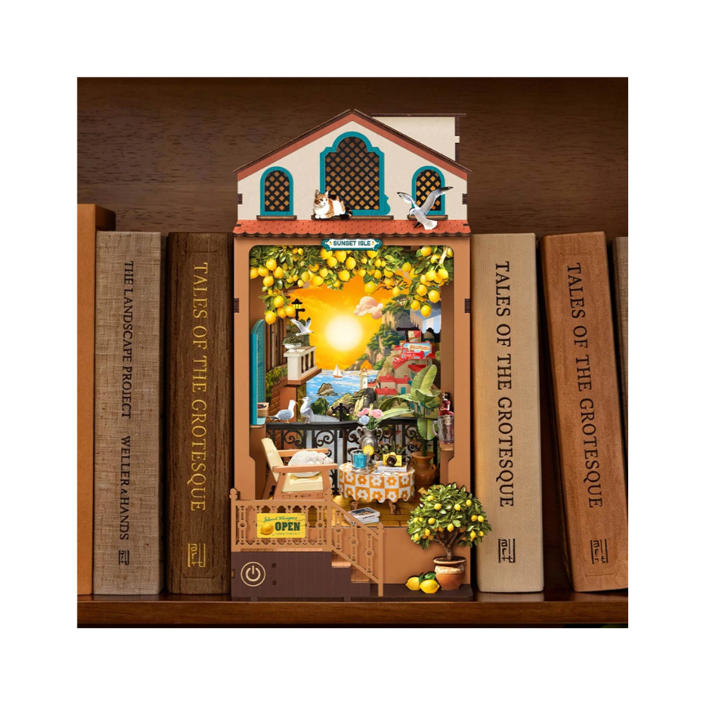 Robotime Rolife DIY Book Nook Kit – Sunset Isle