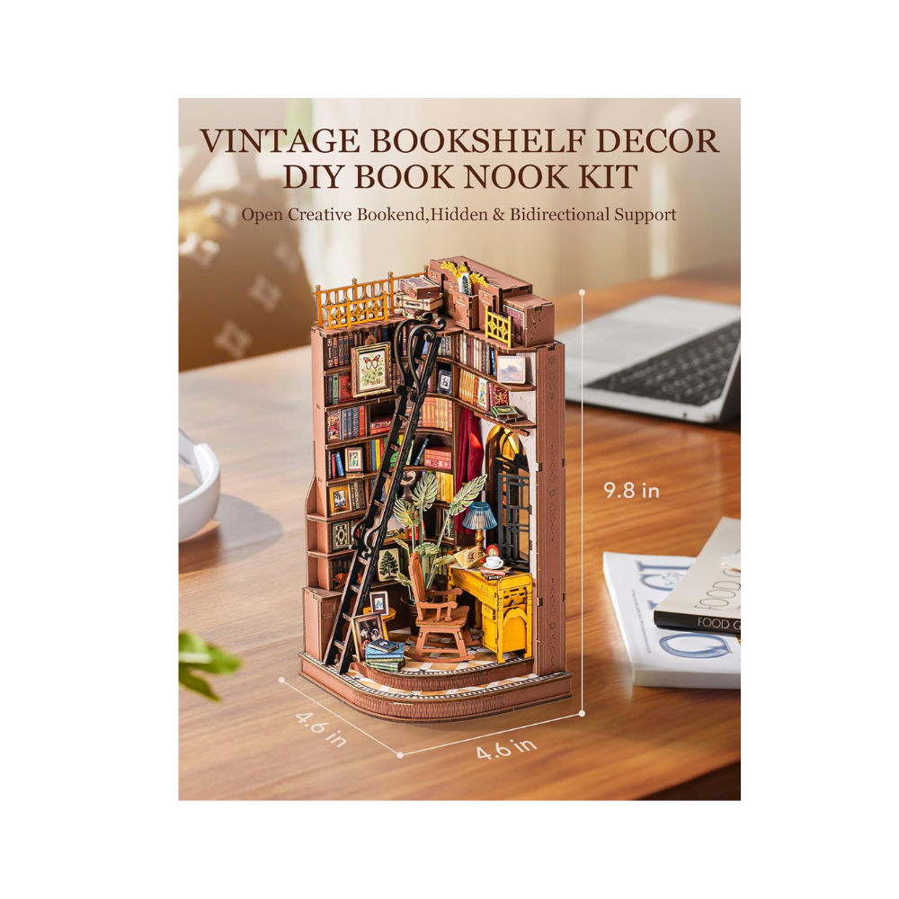 Robotime Rolife DIY Book Nook Kit – Silent Corner Study