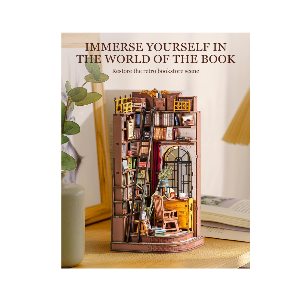Robotime Rolife DIY Book Nook Kit – Silent Corner Study