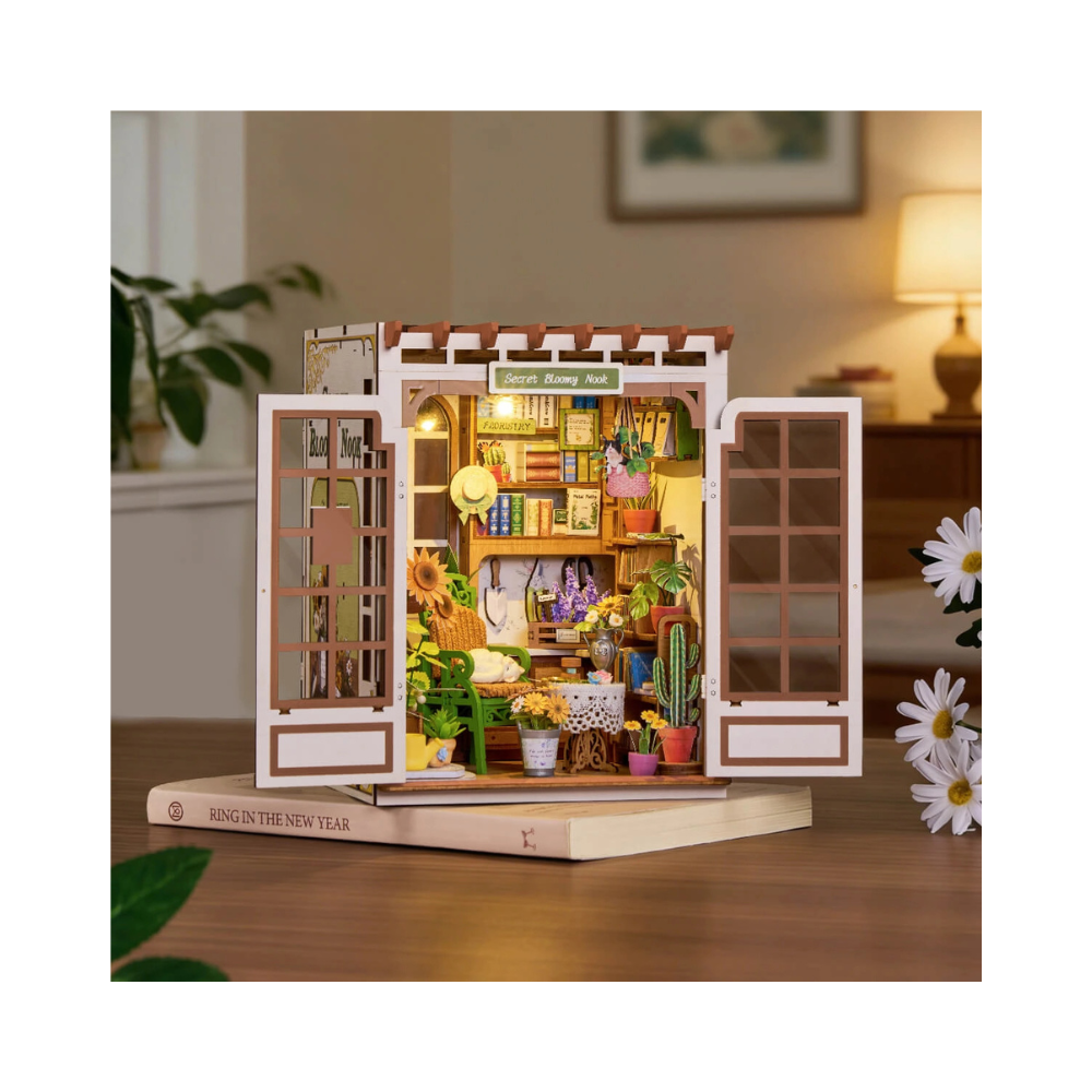 Robotime Rolife DIY Book Nook Kit – Secret Bloomy Nook