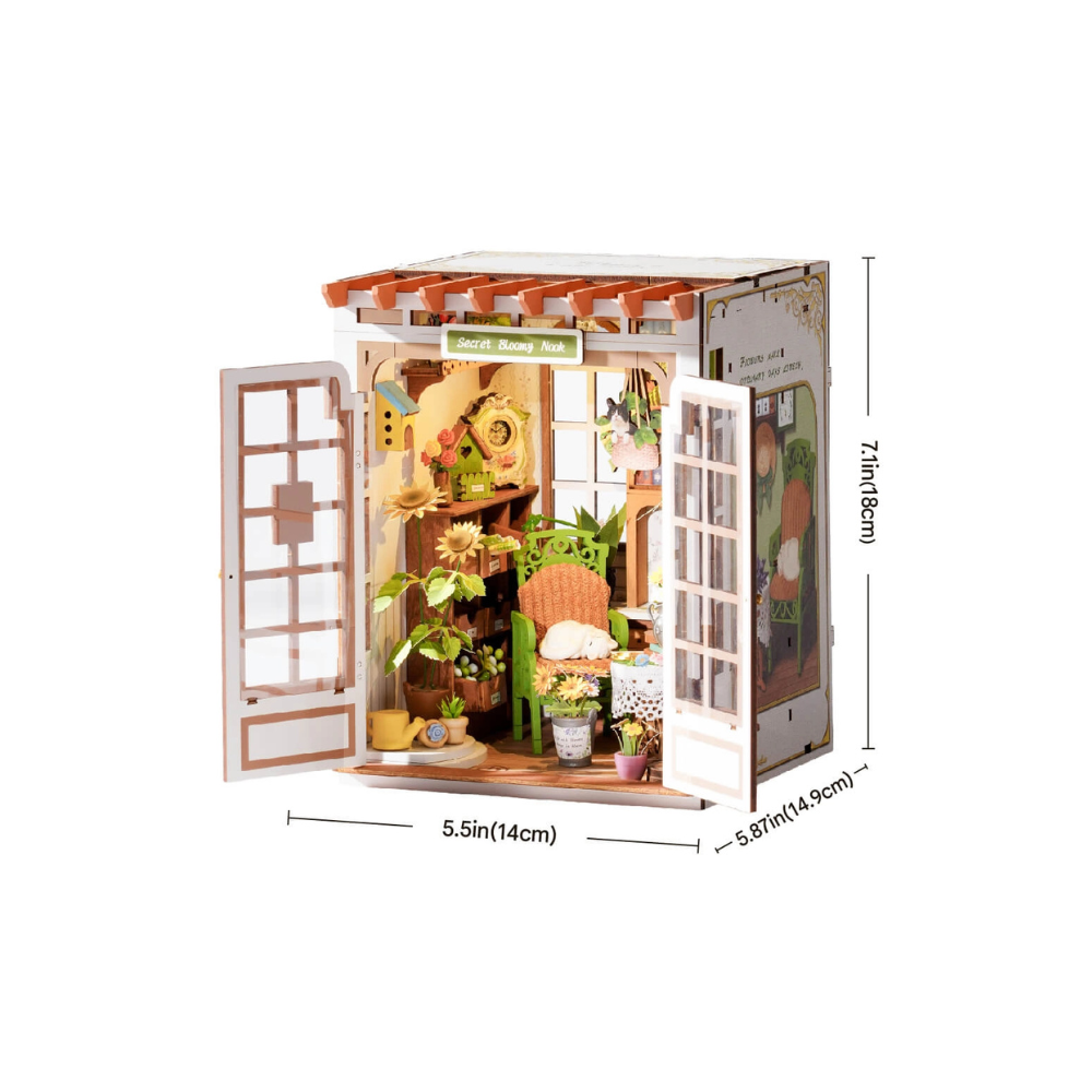 Robotime Rolife DIY Book Nook Kit – Secret Bloomy Nook