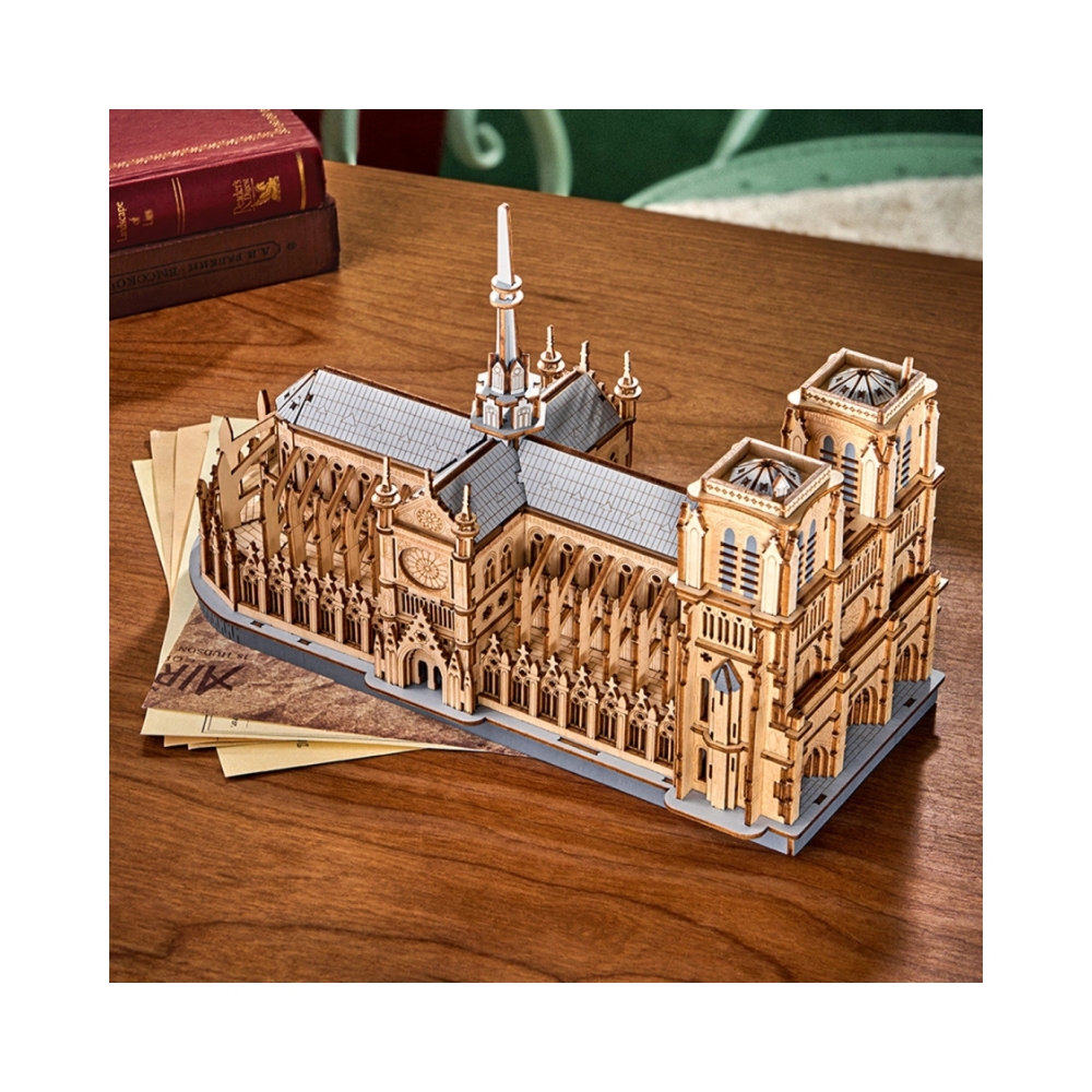 Robotime Rolife Rowood 3D Wooden Puzzle – Paris Cathedral