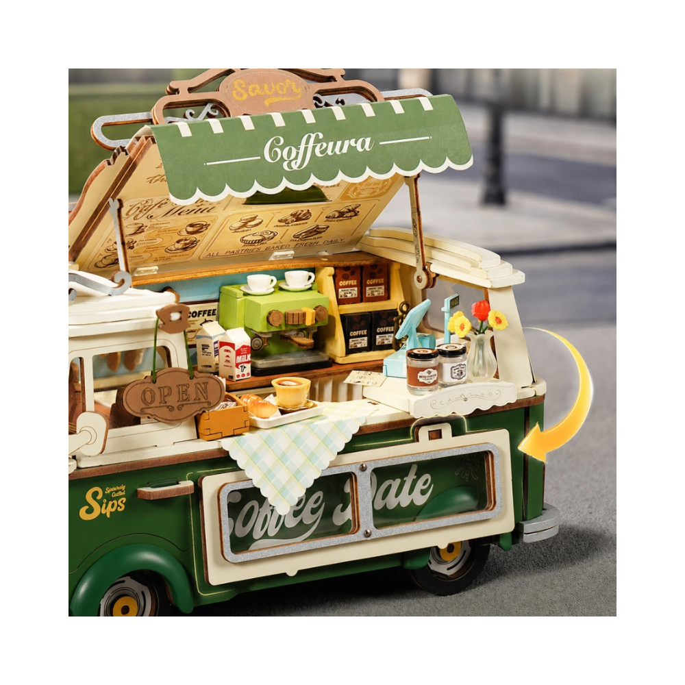 Robotime Rolife 3D Wooden Puzzle – Leo’s Coffee Truck