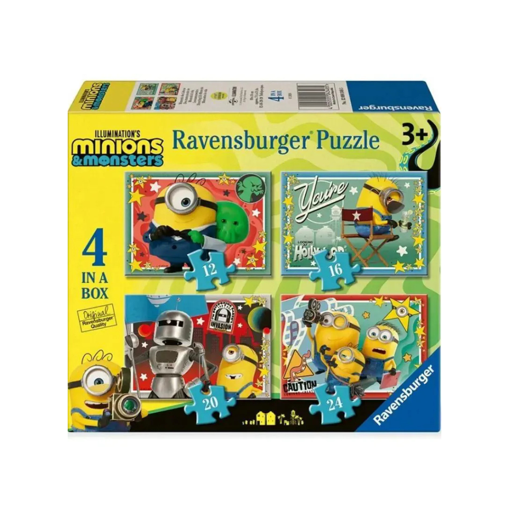 Ravensburger Minions 3 Multi-Pack – Jigsaw Puzzle Set (12, 16, 20 & 24 Pieces)