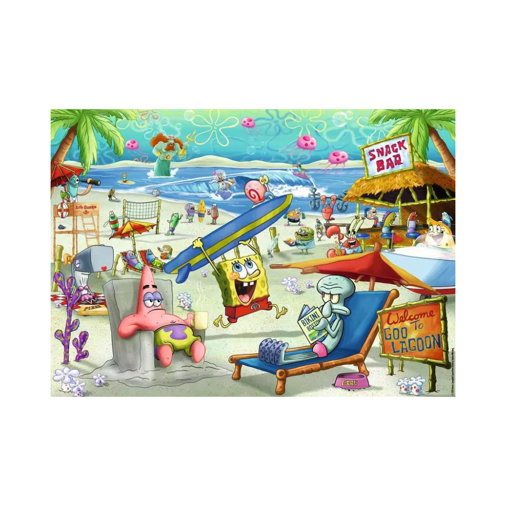 Ravensburger SpongeBob SquarePants – Beach Fun at the Goo Lagoon Jigsaw Puzzle 1000 Piece