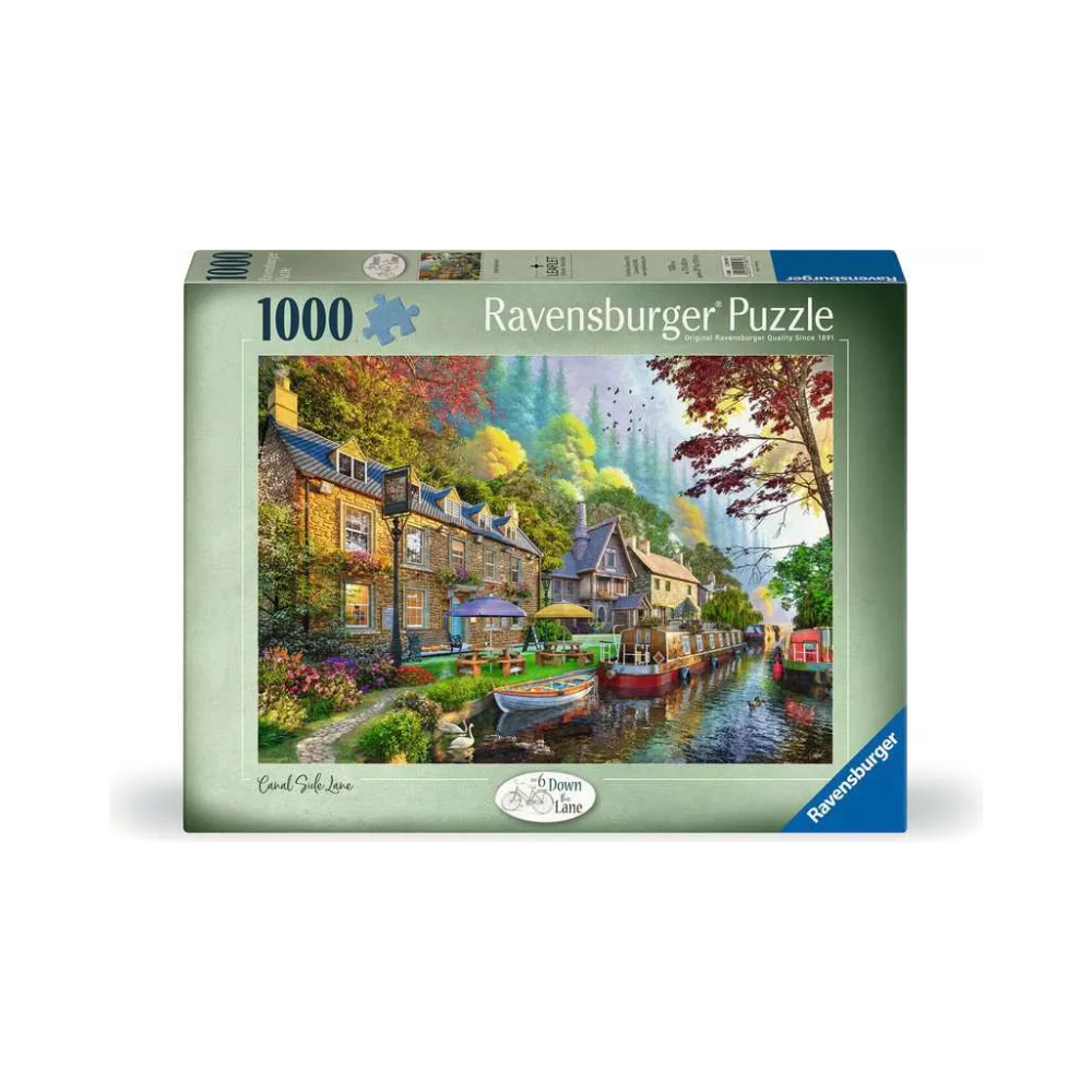 Ravensburger Down the Lane No.6 Canal side Lane Jigsaw Puzzle 1000 piece