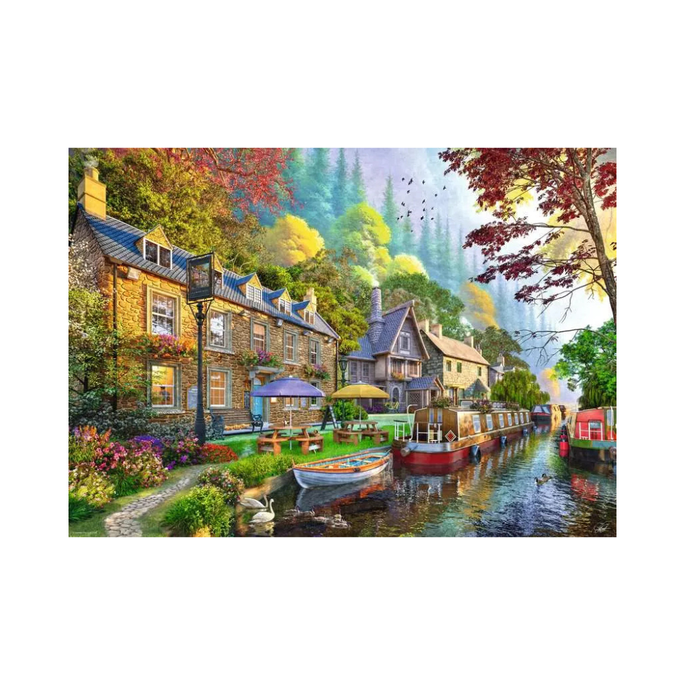 Ravensburger Down the Lane No.6 Canal side Lane Jigsaw Puzzle 1000 piece