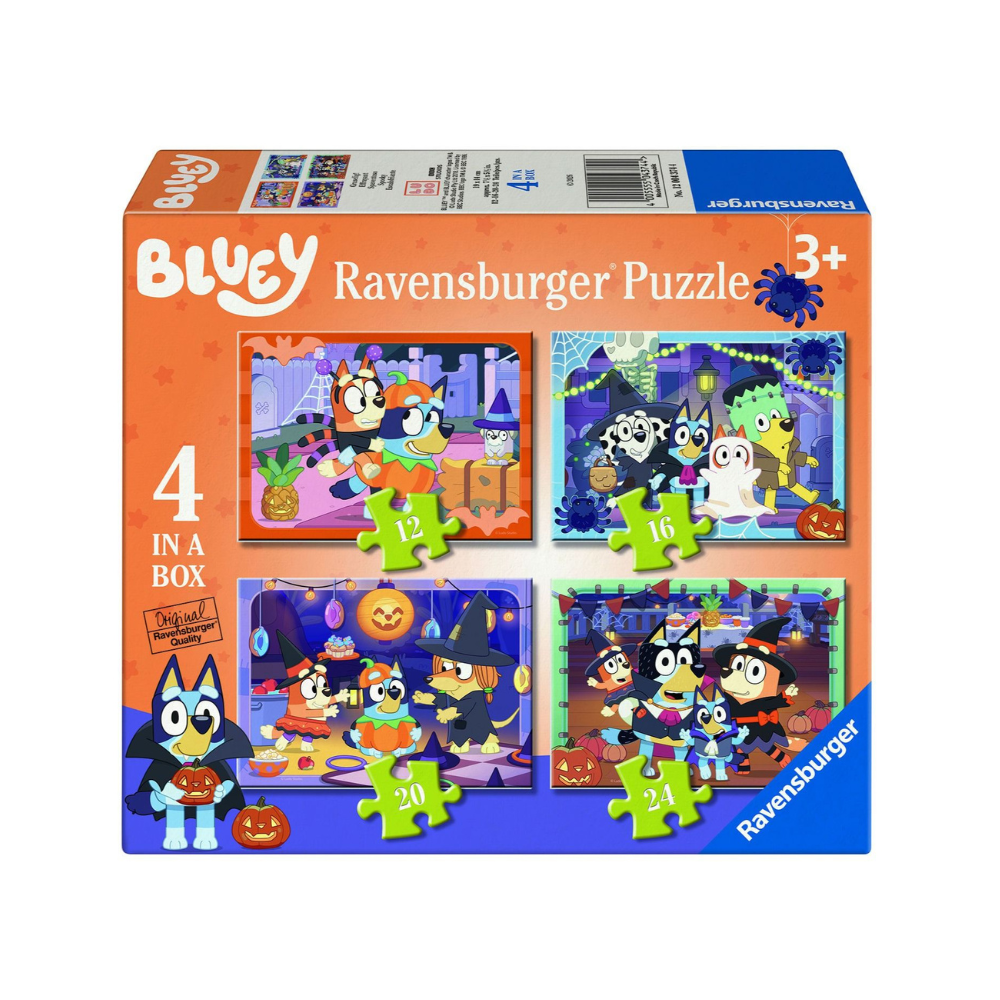 Ravensburger Bluey Halloween 12/16/20/24 Piece Jigsaw Puzzle 4 Pack