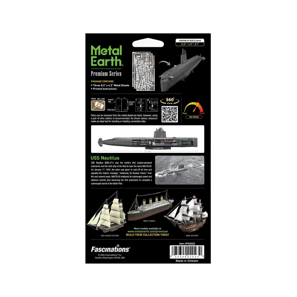 USS Nautilus Metal Earth Model Kit PS2023