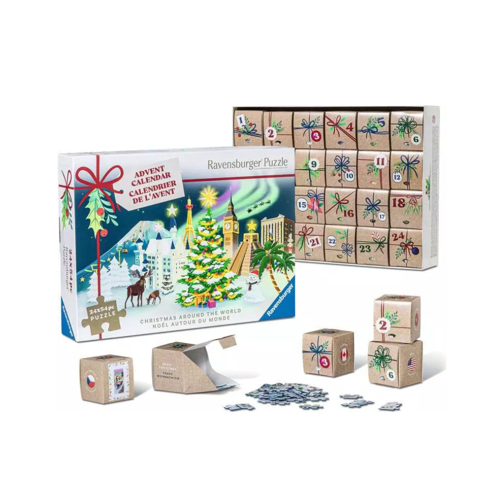 Advent Calendar 24-Day 52-Piece Jigsaw Puzzle Set